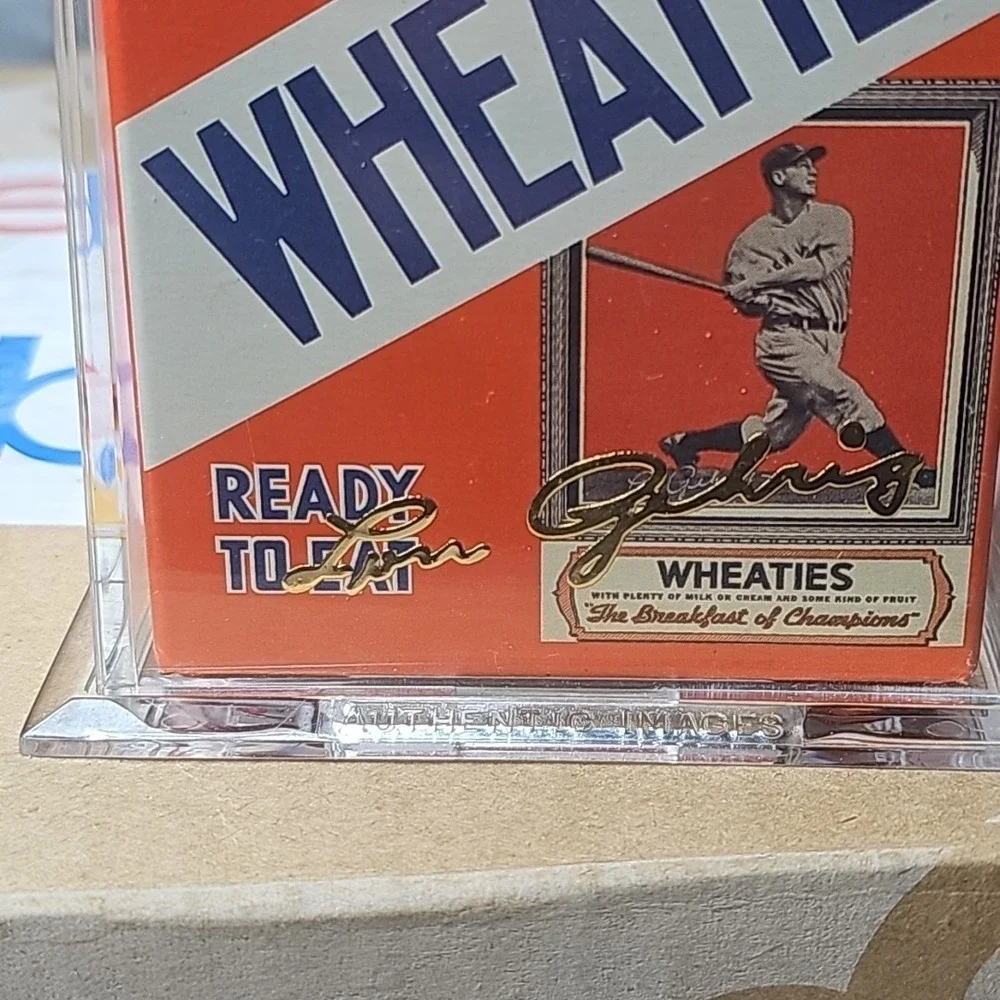 Wheaties Mini Cereal Box Collectible 24K Gold Signature 75 Years Lou Gehrig
